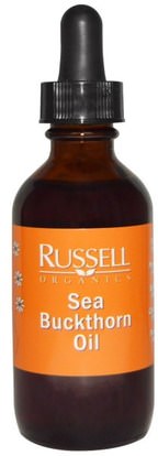 Russell Organics, Sea Buckthorn Oil, 2 fl oz (60 ml) ,الصحة، الجلد، حمام، زيوت التجميل، المكملات الغذائية، أدابتوغن