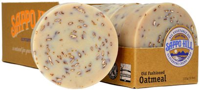 Sappo Hill, Glyceryne Cream Soap, Old Fashion Oatmeal, 12 Bars, 3.5 oz (100 g) Each ,حمام، الجمال، الصابون