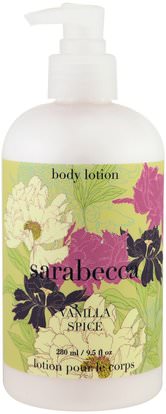 Sarabecca, Body Lotion, Vanilla Spice, 9.5 fl oz (280 ml) ,الصحة، الجلد، غسول الجسم