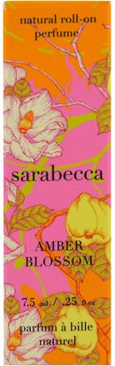 Sarabecca, Natural Roll-On Perfume, Amber Blossom.25 fl oz (7.5 ml) ,حمام، الجمال
