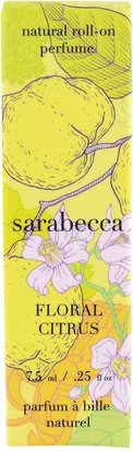 Sarabecca, Natural Roll-On Perfume, Floral Citrus.25 oz (7.5 ml) ,حمام، الجمال