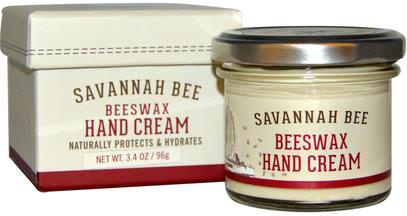 Savannah Bee Company Inc, Beeswax Hand Cream, 3.4 oz (96 g) ,حمام، الجمال، كريمات اليد