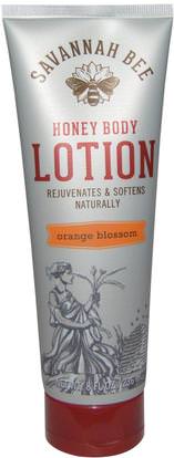 Savannah Bee Company Inc, Honey Body Lotion, Orange Blossom, 8 fl oz (236 ml) ,حمام، الجمال، المستحضرات أرغان والزبدة، غسول الجسم
