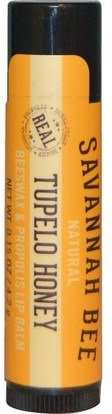Savannah Bee Company Inc, Lip Balm, Tupelo Honey, 0.15 oz (4.2 g) ,حمام، الجمال، العناية الشفاه، بلسم الشفاه