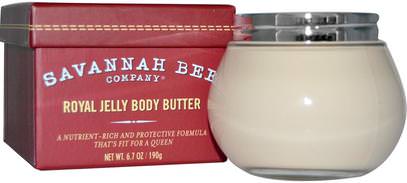 Savannah Bee Company Inc, Royal Jelly Body Butter, 6.7 oz (190 g) ,والصحة، والجلد، والزبدة الجسم