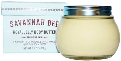 Savannah Bee Company Inc, Royal Jelly Body Butter, Sensitive Skin, 6.7 oz (190 g) ,والصحة، والجلد، والزبدة الجسم