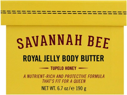 Savannah Bee Company Inc, Royal Jelly Body Butter, Tupelo Honey, 6.7 oz (190 g) ,الجمال، الصحة، بشرة