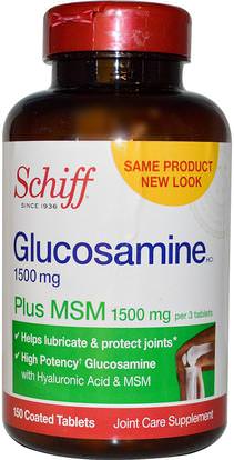 Schiff, Glucosamine Plus MSM, 150 Coated Tablets ,المكملات الغذائية، الجلوكوزامين