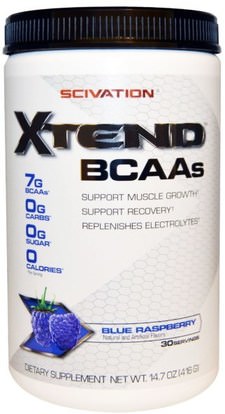 Scivation, XTend, BCAAs, Blue Raspberry, 14.7 oz (416 g) ,الرياضة، تجريب، الرياضة