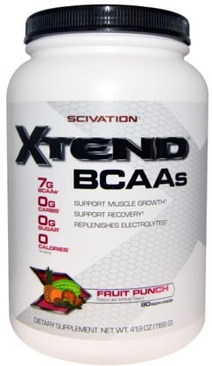 Scivation, Xtend, BCAAs, Fruit Punch, 41.9 oz (1188 g) ,الرياضة، تجريب، الرياضة