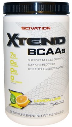 Scivation, Xtend, BCAAs, Lemon Lime, 15.2 oz (431 g) ,الرياضة، تجريب، الرياضة