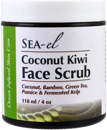 Sea el, Coconut Kiwi Face Scrub, 4 oz (118 ml) ,الجمال، العناية بالوجه، نوع الجلد الطبيعي لتجف الجلد