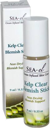 Sea el, Kelp Clear Blemish Stick, 0.33 oz (9 ml) ,الجمال، حب الشباب منتجات موضعية، الجلد