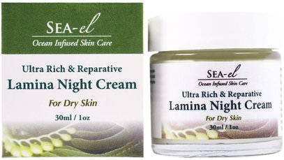 Sea el, Lamina Night Cream, 1 oz (30 ml) ,والصحة، والجلد، الكريمات ليلا، والجمال، العناية بالوجه، نوع الجلد العادي لتجف الجلد