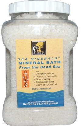 Sea Minerals, Mineral Bath, 48 oz (1358 g) ,حمام، الجمال، أملاح الاستحمام