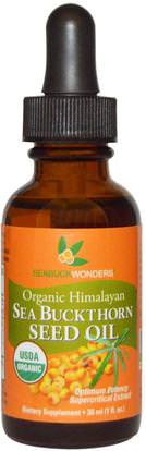 SeaBuckWonders, Organic Himalayan Sea Buckthorn Seed Oil, 1 oz (30 ml) ,المكملات الغذائية، أدابتوغن، النبق البحر