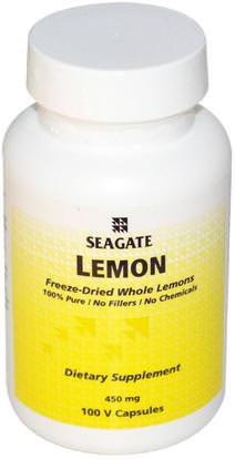 Seagate, Lemon, 450 mg, 100 Vcaps ,الصحة، الهضم، المعدة