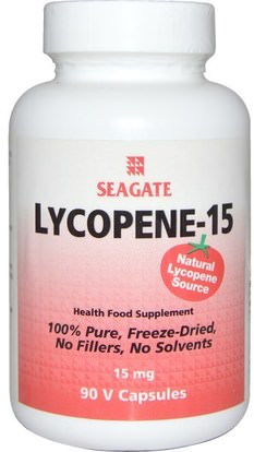 Seagate, Lycopene-15, 15 mg, 90 Vcaps ,المكملات الغذائية، مضادات الأكسدة، الليكوبين
