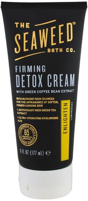 Seaweed Bath Co., Firming Detox Cream, Enlighten, Lemongrass, 6 fl oz (177 ml) ,الجمال، العناية بالوجه