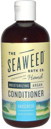 Seaweed Bath Co., Moisturizing Argan Conditioner, Unscented, 12 fl oz (360 ml) ,حمام، الجمال، الشعر، فروة الرأس، الشامبو، مكيف، مكيفات