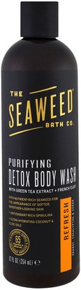 Seaweed Bath Co., Purifying Detox Body Wash, Refresh, Orange, Eucalyptus & Cedar, 12 fl oz (354 ml) ,حمام، الجمال، هلام الاستحمام
