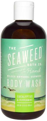 Seaweed Bath Co., Wildly Natural Seaweed Body Wash, Eucalyptus & Peppermint, 12 fl oz (360 ml) ,حمام، الجمال، هلام الاستحمام