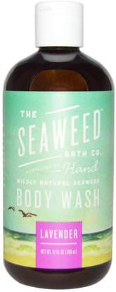 Seaweed Bath Co., Wildly Natural Seaweed Body Wash with Kukui Oil + Neem Oil, Lavender, 12 fl oz (360 ml) ,حمام، الجمال، هلام الاستحمام