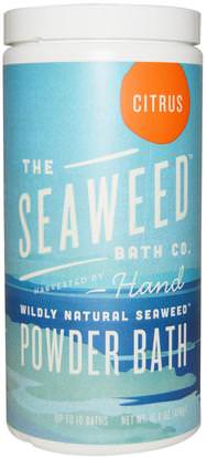Seaweed Bath Co., Wildly Natural Seaweed Powder Bath, Citrus, 16.8 oz (476 g) ,حمام، الجمال، أملاح أرجان حمام، أملاح الاستحمام