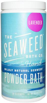 Seaweed Bath Co., Wildly Natural Seaweed Powder Bath, Lavender, 16.8 oz (476 g) ,حمام، الجمال، أملاح أرجان حمام، أملاح الاستحمام
