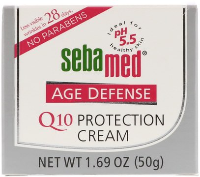 Sebamed USA, Age Defense, Q10 Protection Cream, 1.69 oz (50 g) ,الجمال، العناية بالوجه