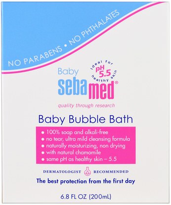 Sebamed USA, Baby Bubble Bath, 6.8 fl oz (200 ml) ,حمام، الجمال، حمام الفقاعة