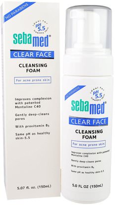 Sebamed USA, Clear Face, Cleansing Foam, 5.07 fl oz (150 ml) ,الجمال، العناية بالوجه، منظفات الوجه، الصحة، حب الشباب، نوع الجلد حب الشباب الجلد المعرضة