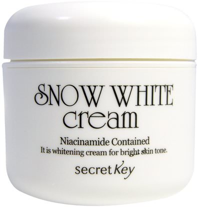 Secret Key, Snow White Cream, Whitening Cream, 50 g ,حمام، الجمال، العناية بالوجه، الكريمات المستحضرات، الأمصال