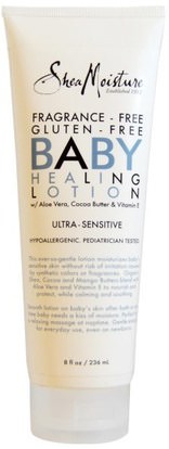 Shea Moisture, Baby Healing Lotion, Fragrance-Free, 8 fl oz (236 ml) ,حمام، الجمال، غسول الجسم