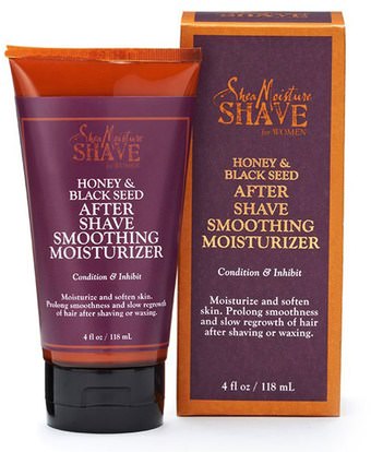 Shea Moisture, Shave for Women, After Shave Smoothing Moisturizer, Honey & Black Seed, 4 fl oz (118 ml) ,حمام، الجمال، الحلاقة، خلفي، حلق