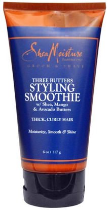 Shea Moisture, Three Butters Styling Smoothie, 6 oz (117 g) ,حمام، الجمال، تصفيف الشعر هلام