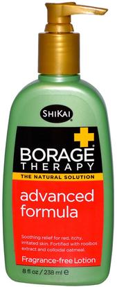 Shikai, Borage Therapy, Advanced Formula Lotion, Fragrance-Free, 8 fl oz (238 ml) ,حمام، الجمال، غسول الجسم
