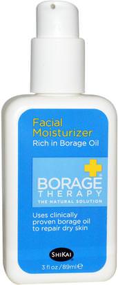 Shikai, Borage Therapy, Facial Moisturizer, 3 fl oz (89 ml) ,الجمال، العناية بالوجه، الكريمات المستحضرات، الأمصال