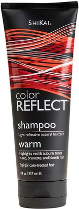 Shikai, Color Reflect, Shampoo, Warm, 8 oz (237 ml) ,حمام، الجمال، الشعر، فروة الرأس، لون الشعر، العناية بالشعر، الشامبو