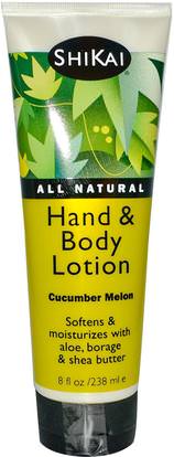 Shikai, Hand & Body Lotion, Cucumber Melon, 8 fl oz (238 ml) ,حمام، الجمال، غسول الجسم
