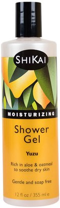 Shikai, Moisturizing Shower Gel, Yuzu, 12 fl oz (355 ml) ,حمام، الجمال، هلام الاستحمام