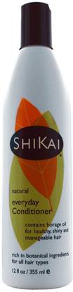 Shikai, Natural Everyday Conditioner, 12 fl oz (355 ml) ,الأعشاب، أيورفيدا الأعشاب الايورفيدا، أملا (الهندي العليق عنب أمالاكي أملاكي)، حمام، جمال، شعر، فروة الرأس