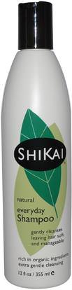 Shikai, Natural Everyday Shampoo, 12 fl oz (355 ml) ,حمام، الجمال، دقة بالغة، فروة الرأس، الشامبو