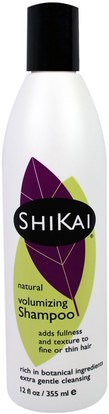 Shikai, Natural Volumizing Shampoo, 12 fl oz (355 ml) ,حمام، الجمال، دقة بالغة، فروة الرأس، الشامبو