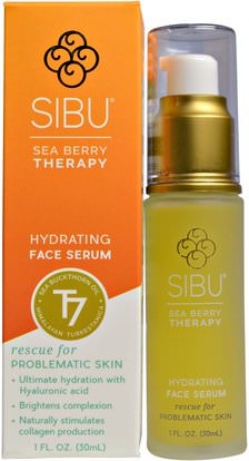 Sibu Beauty, Sea Buckthorn Oil Hydrating Serum, 1 fl oz (30 ml) ,الصحة، الجلد المصل، الجمال، العناية بالوجه، نوع البشرة مكافحة الشيخوخة الجلد