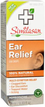 Similasan, Ear Relief, Ear Drops, 0.33 fl oz (10 ml) ,المكملات الغذائية، المثلية، الأذن السمع وطنين الأذن، السمع المنتجات، قطرات الأذن