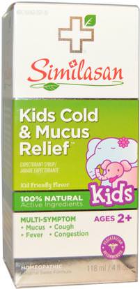 Similasan, Kids Cold & Mucus Relief, 4 fl oz (118 ml) ,صحة الأطفال، والسعال انفلونزا البرد