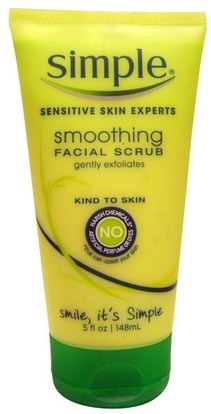 Simple Skincare, Smoothing Facial Scrub, 5 fl oz (148 ml) ,الجمال، تقشير الوجه