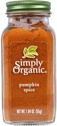 Simply Organic, Pumpkin Spice, 1.94 oz (55 g) ,الطعام، التوابل و التوابل