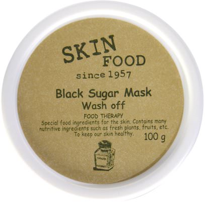 Skinfood, Black Sugar Mask Wash Off, 100 g ,حمام، الجمال، أقنعة الوجه، السكر، أقنعة الفاكهة
